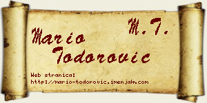 Mario Todorović vizit kartica